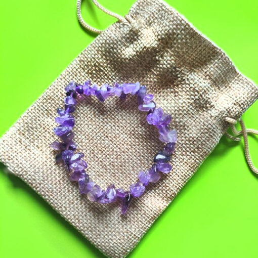 Bracciale con ametista naturale