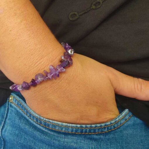 Bracciale con ametista naturale