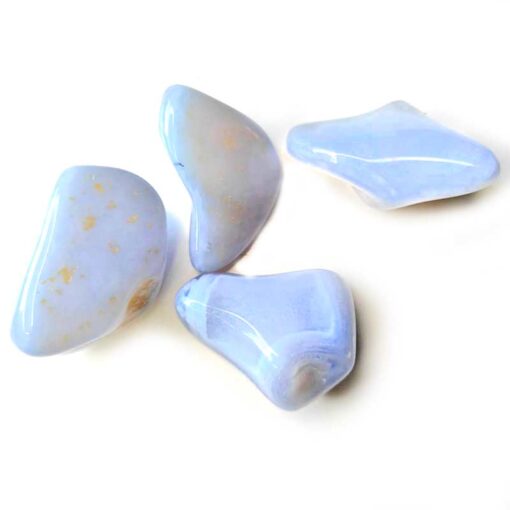 Calcedonio blu burattato