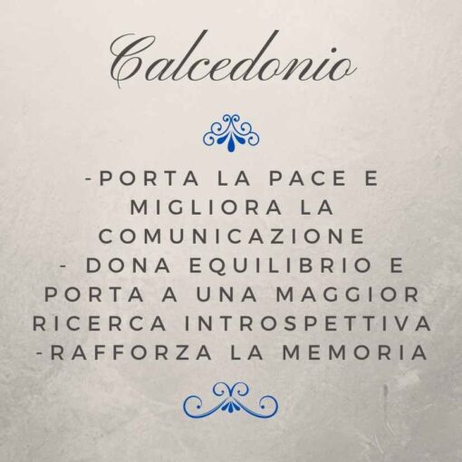 Calcedonio blu burattato