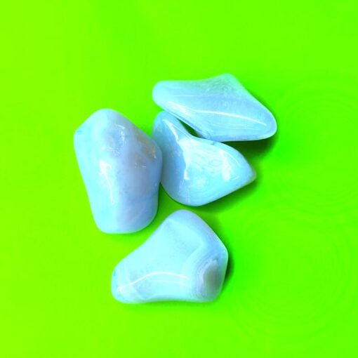 Calcedonio blu burattato