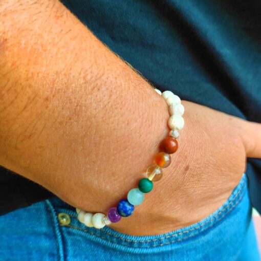 bracciale chakra pietra lavica