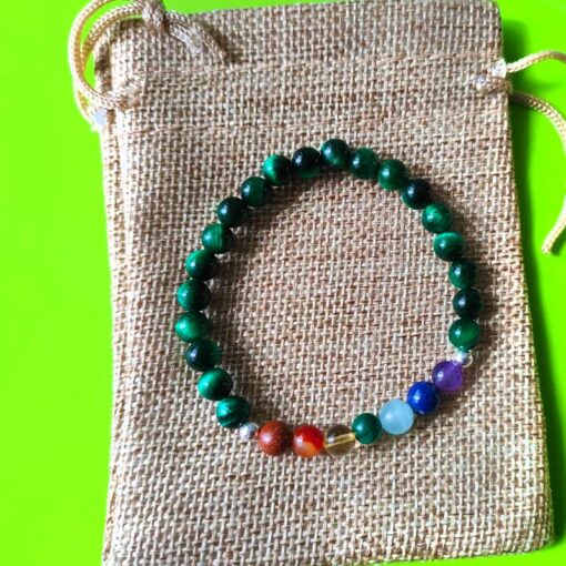 bracciale chakra occhio di tigre